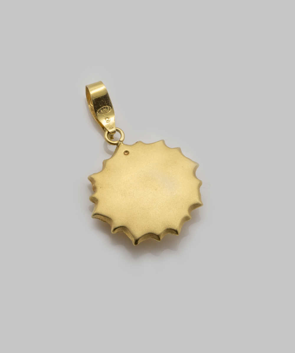 Anhänger Sonne 750er Gelbgold