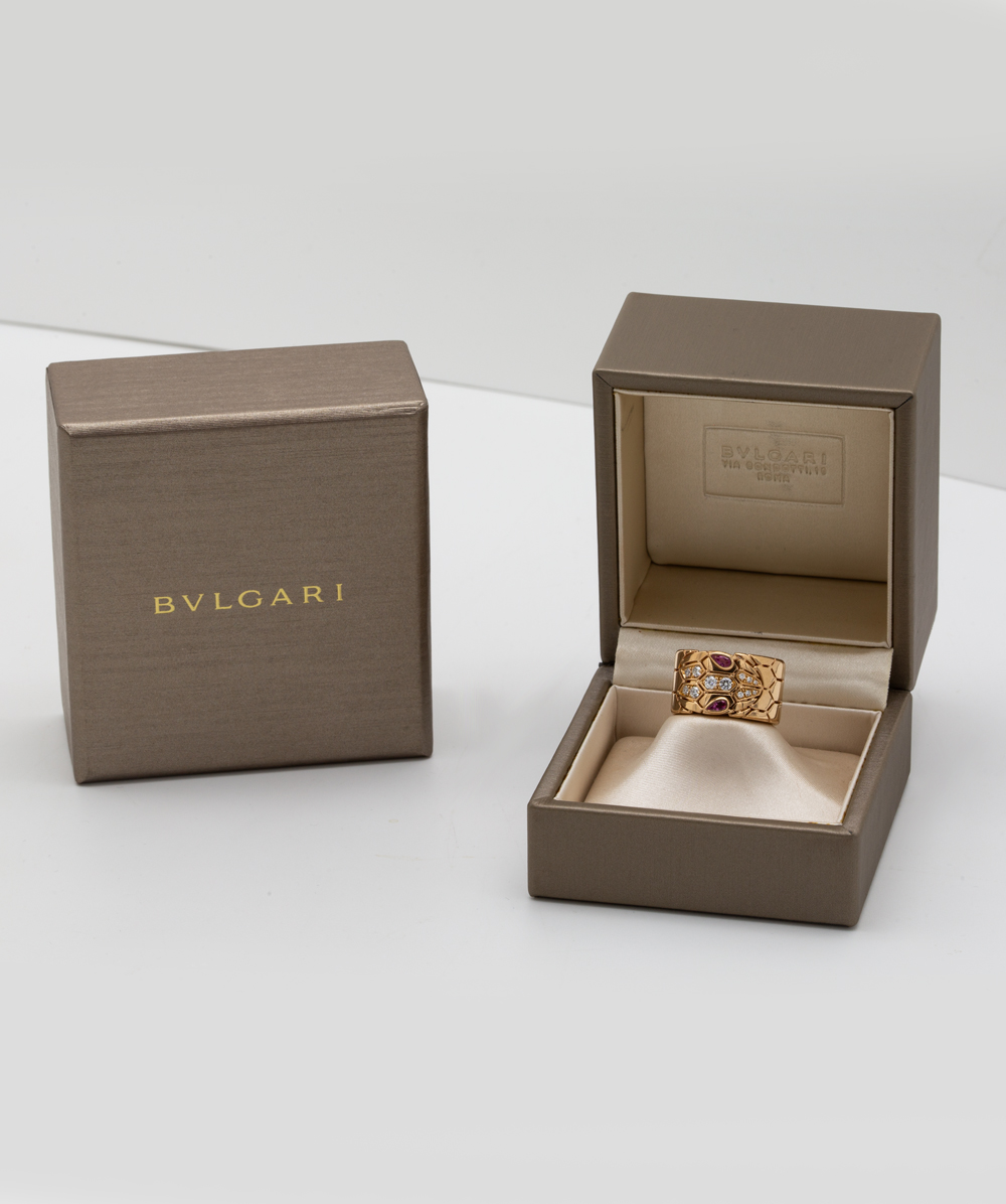 Brillantring Bvlgari Serpenti 750er Gold