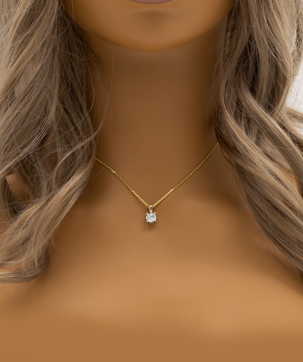 Anhänger mit Zirkonia 585er Gold bicolor