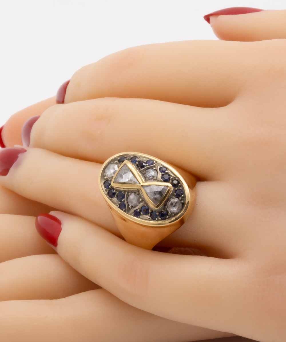 Ring mit Diamanten 750er Gold 