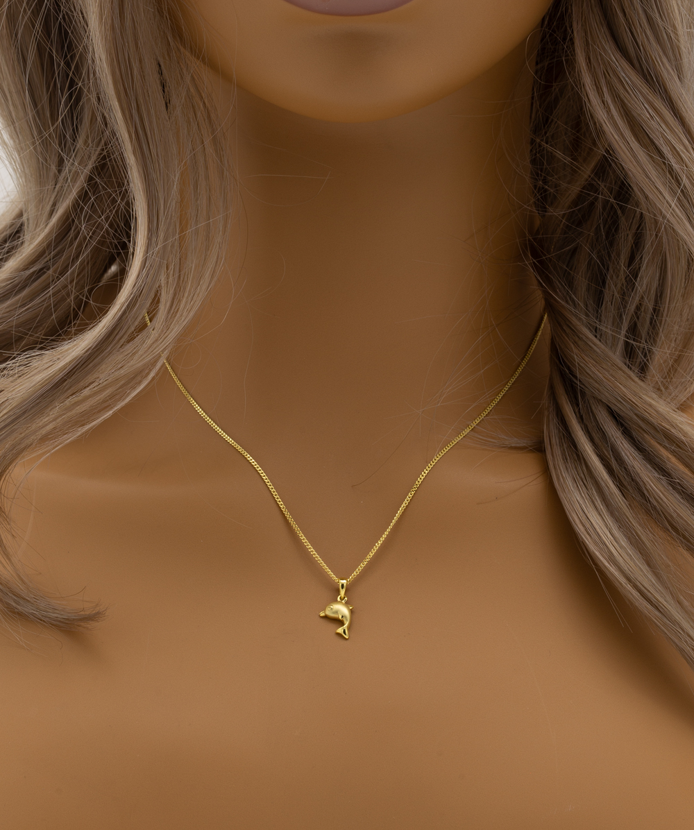 Anhänger Delphin 333er Gelbgold