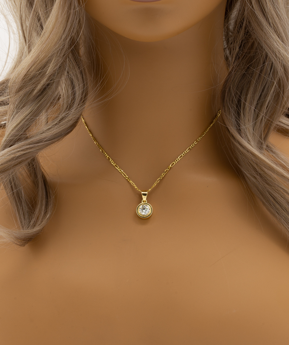 Anhänger mit Brillantsolitär 750er Gelbgold