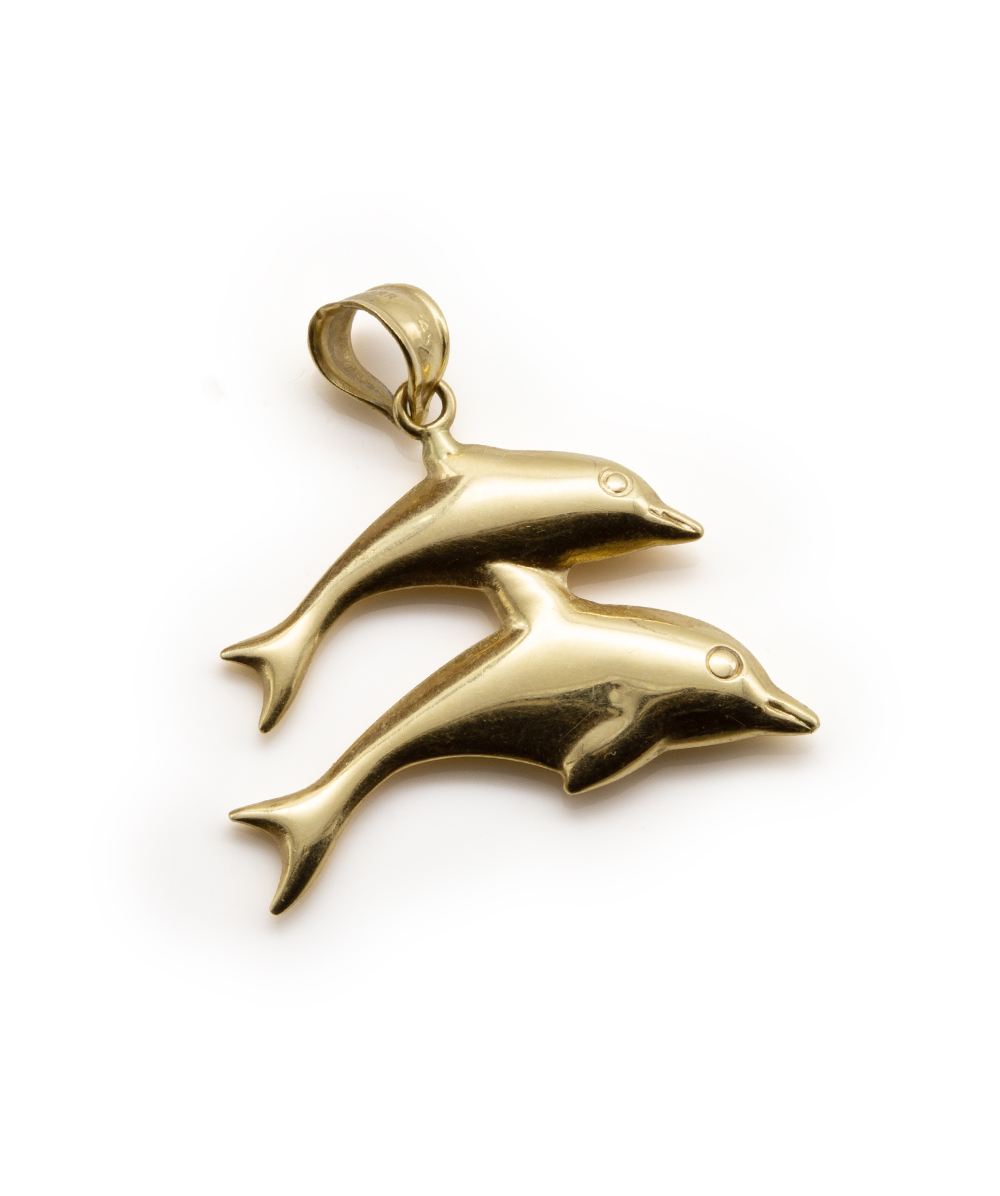 Anhänger Delfin 585er Gelbgold