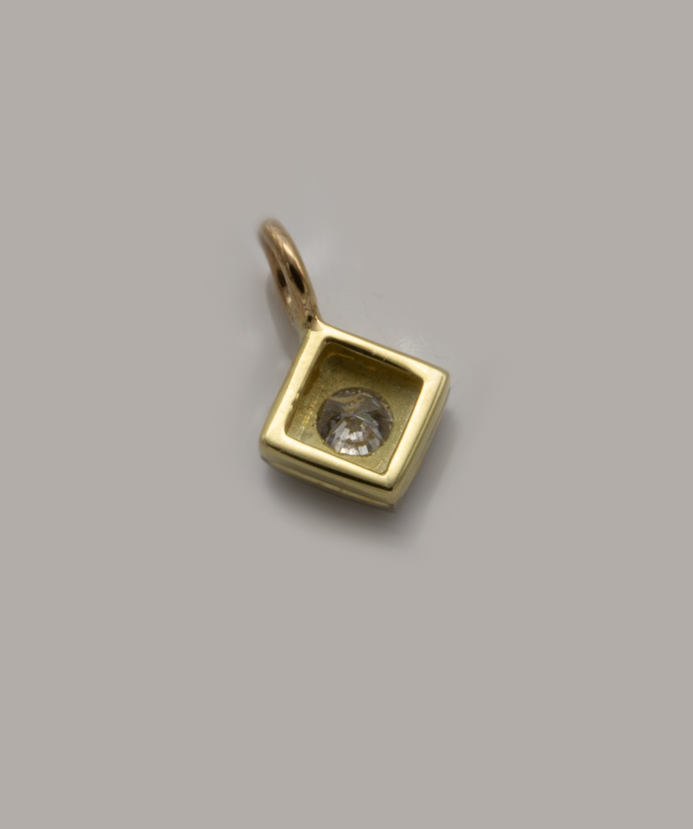 Anhänger mit Brillantsolitär 585er Gold bicolor