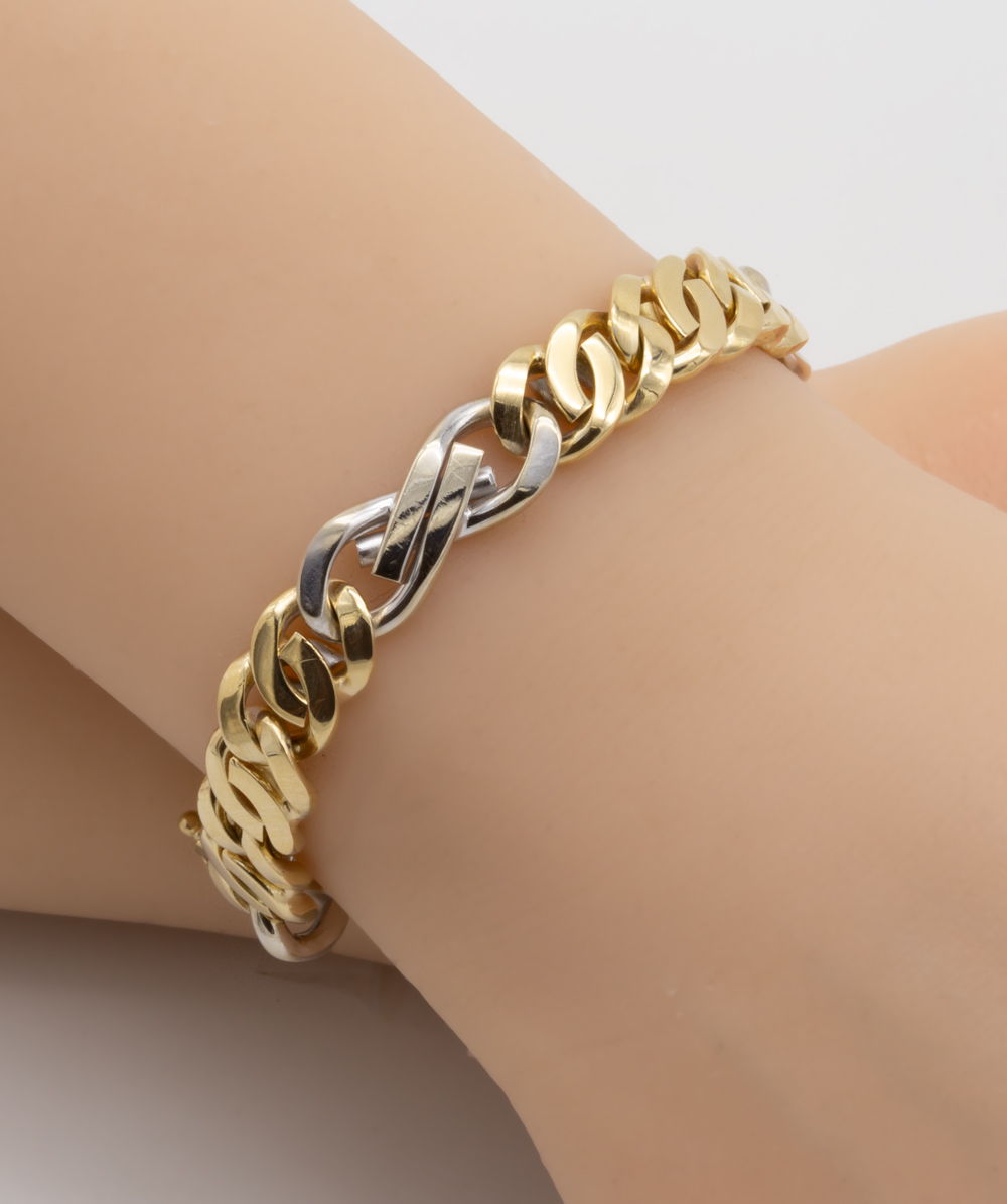 Armband 585er Gold bicolor