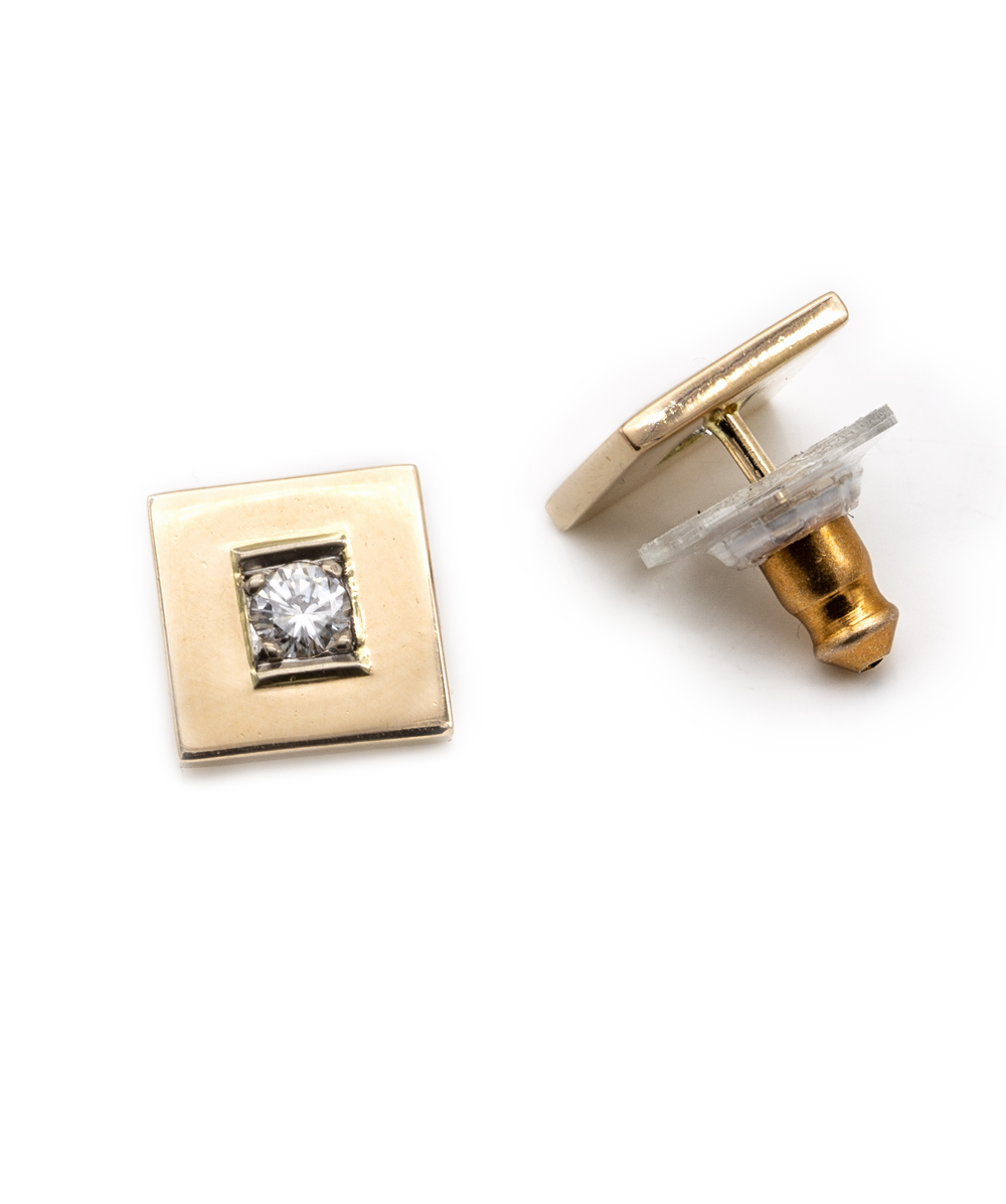 Ohrstecker mit Brillanten 750er Gelbgold