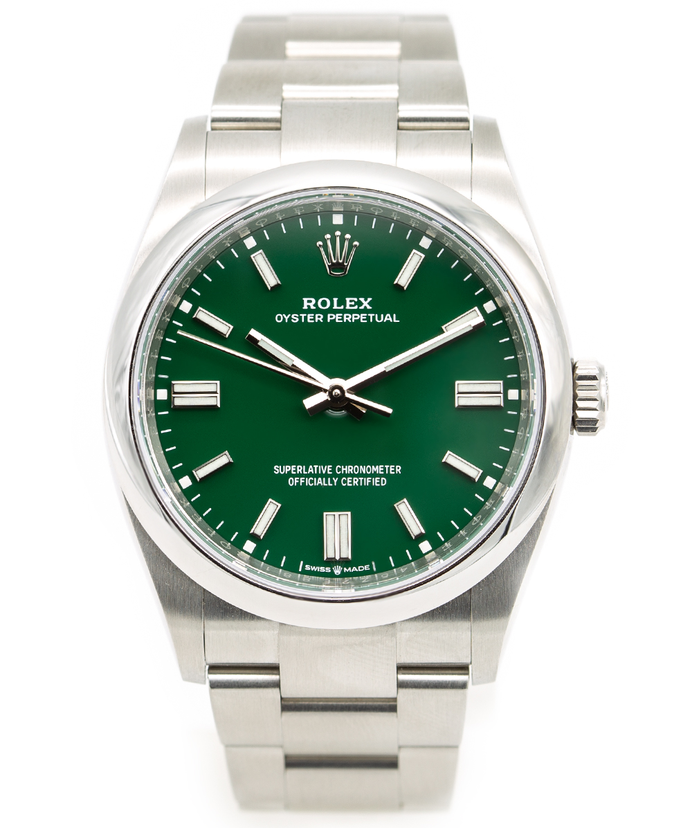 Rolex Oyster Perpetual Green Dial 36mm Referenz: 126000