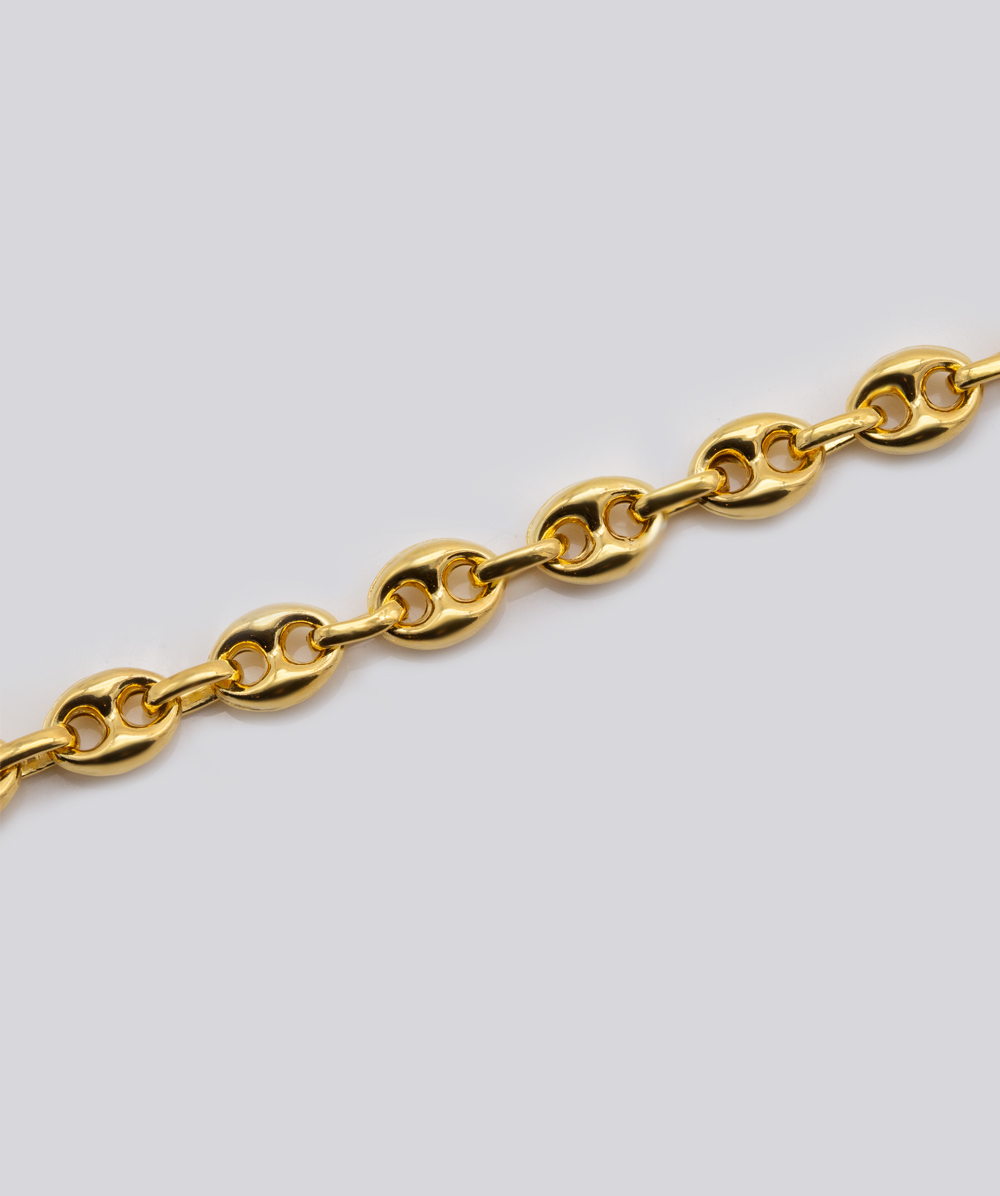 Bohnenarmband 925er Silber vergoldet