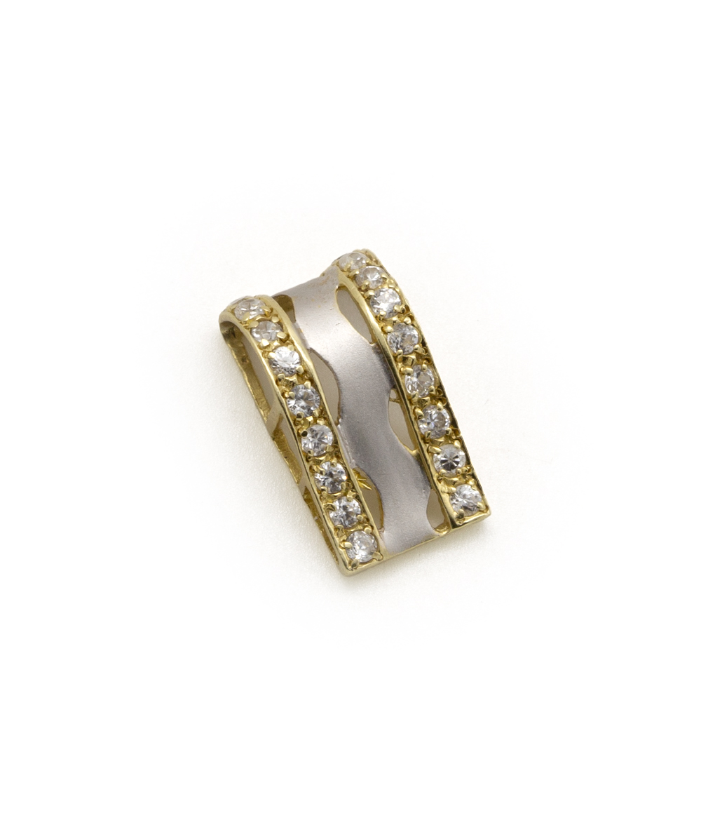 Anhänger mit Zirkonia 585er Gold bicolor