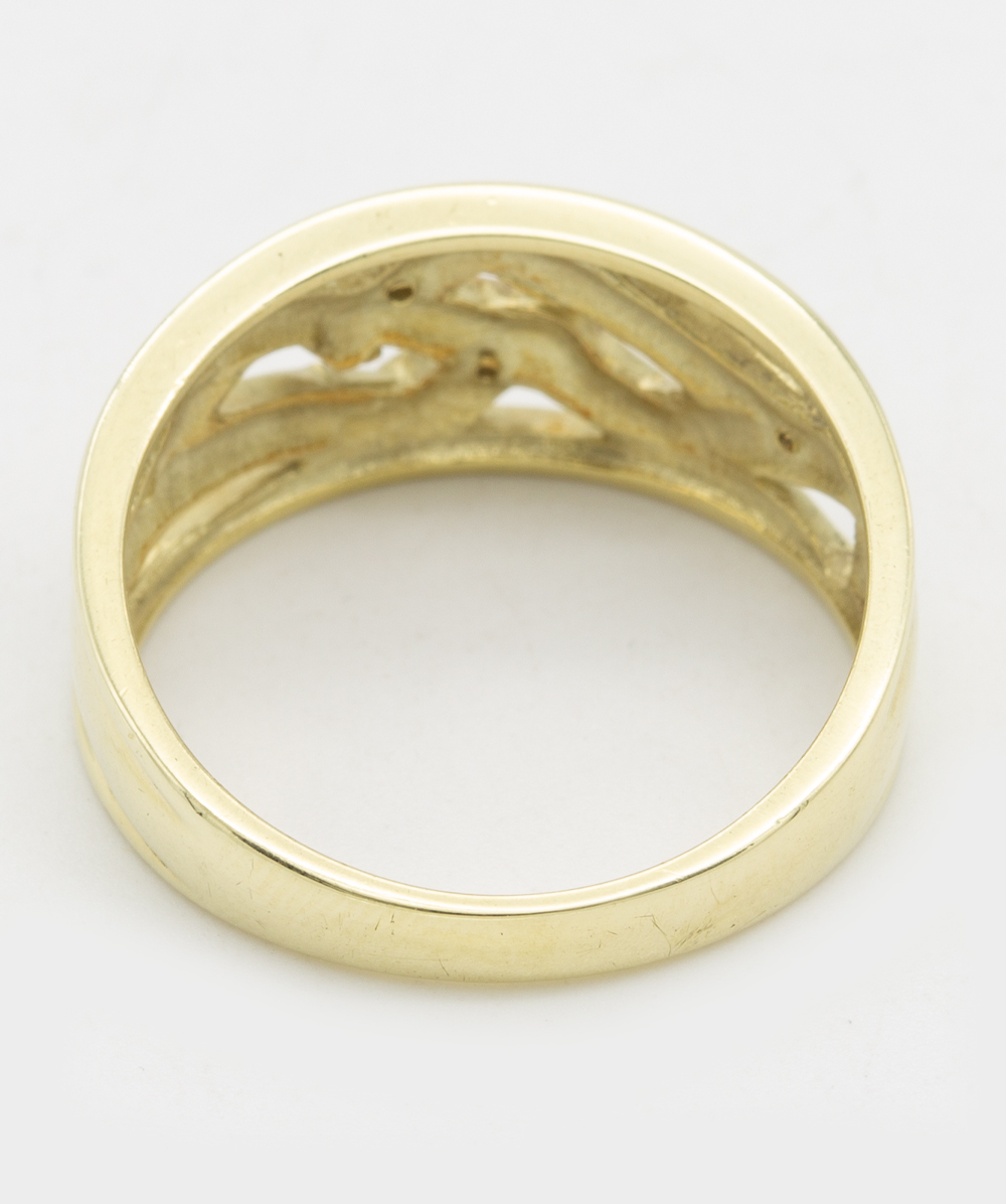 Ring mit Diamanten 585er Gold bicolor - Alternative View