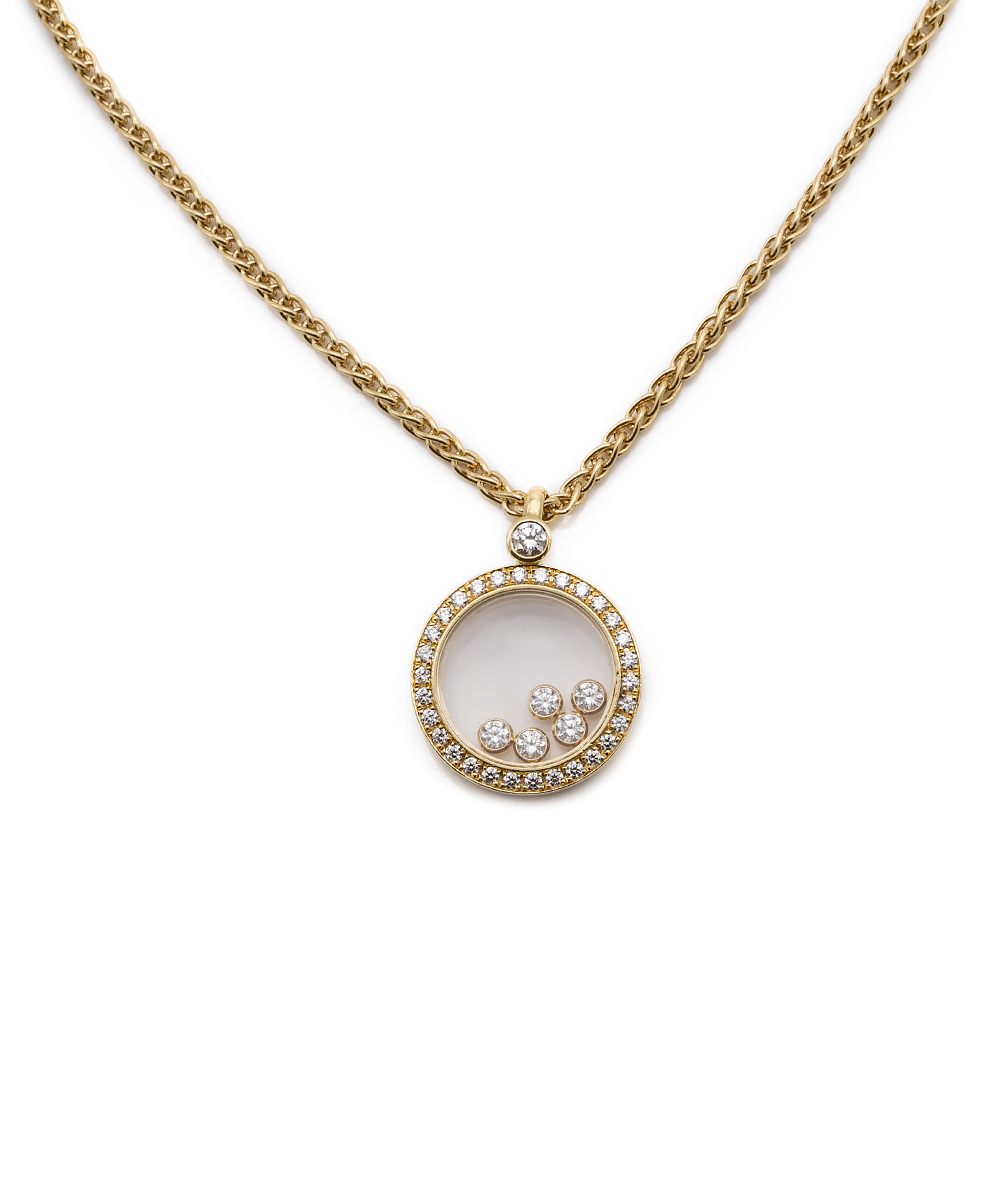 Brillanthalskette Chopard 750er Gelbgold