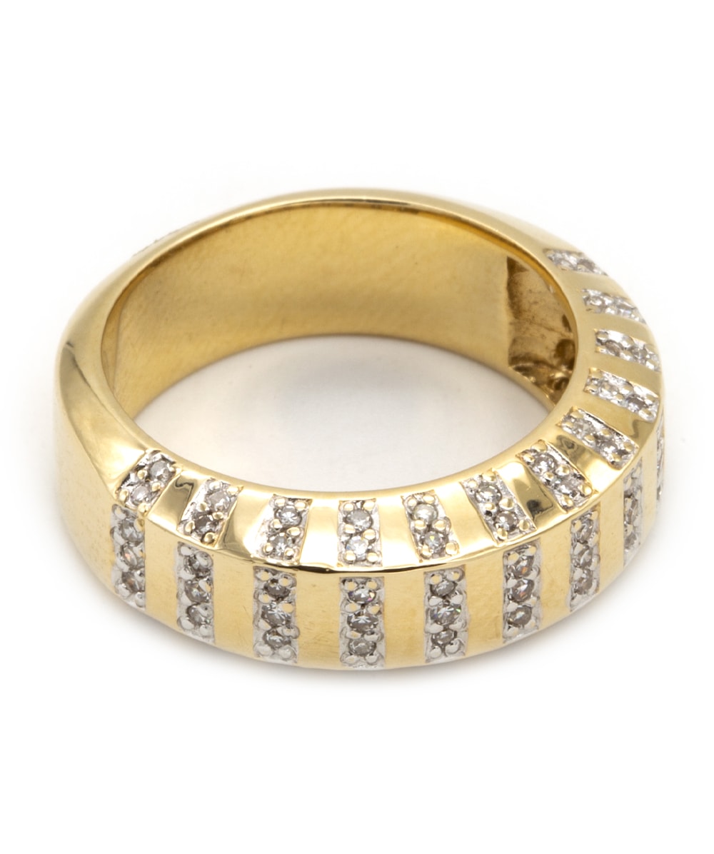 Ring mit Brillanten 585er Gold bicolor