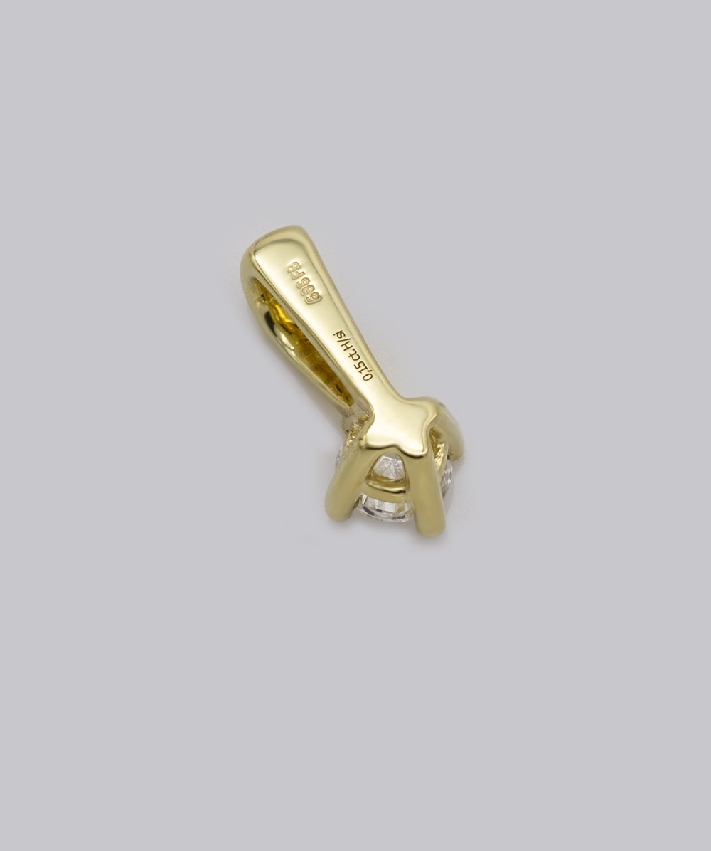 Anhänger Brillantsolitär 585er Gelbgold 