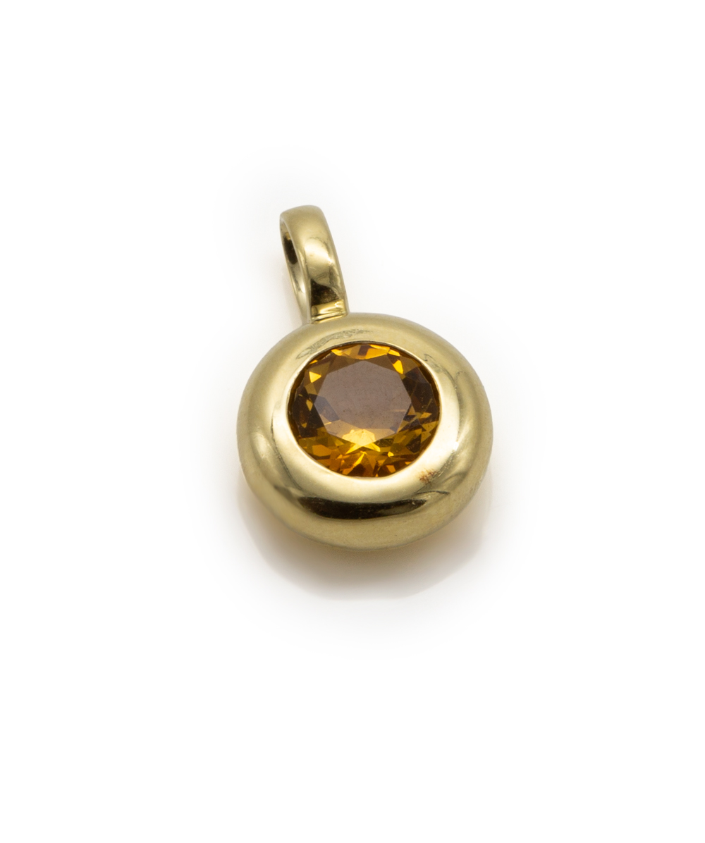 Anhänger mit Farbstein 585er Gelbgold