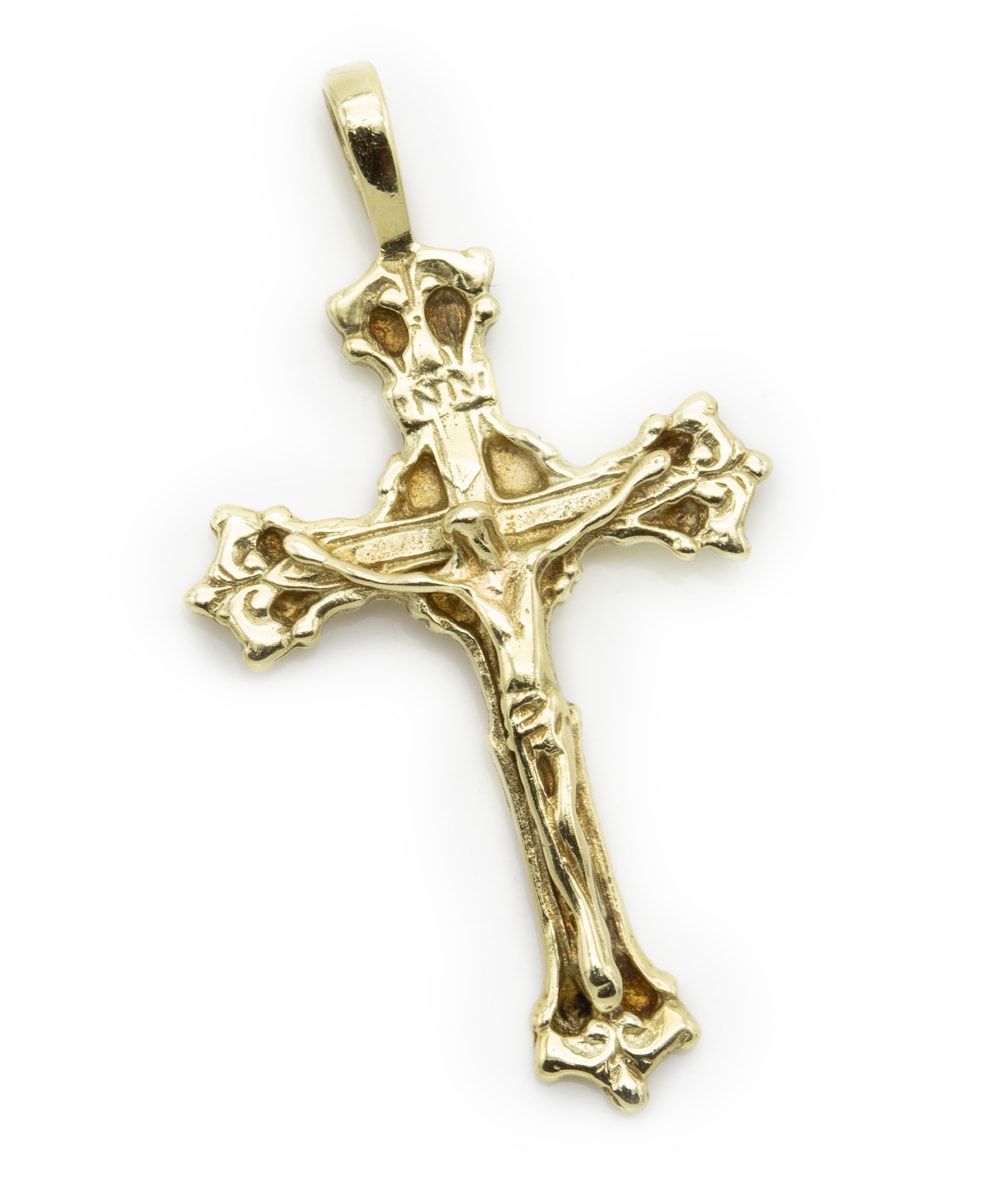 Kreuzanhänger 585er Gelbgold
