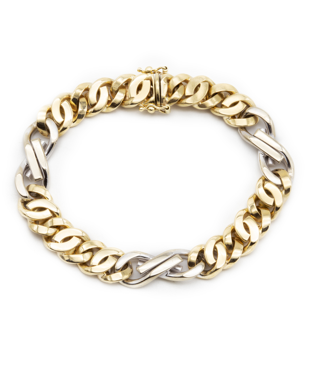 Armband 585er Gold bicolor