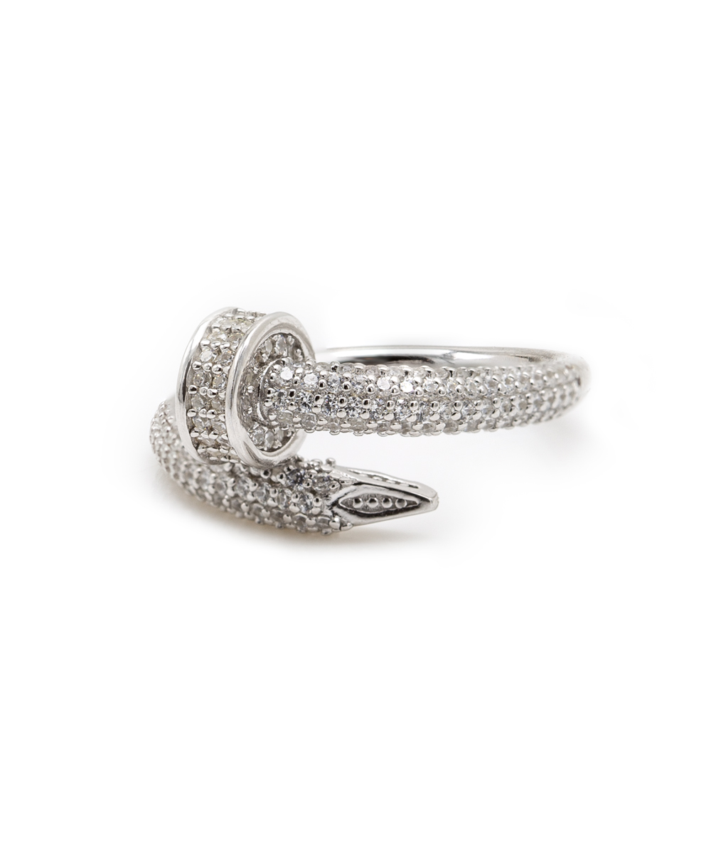 Nagelring mit Zirkonia 925er Silber