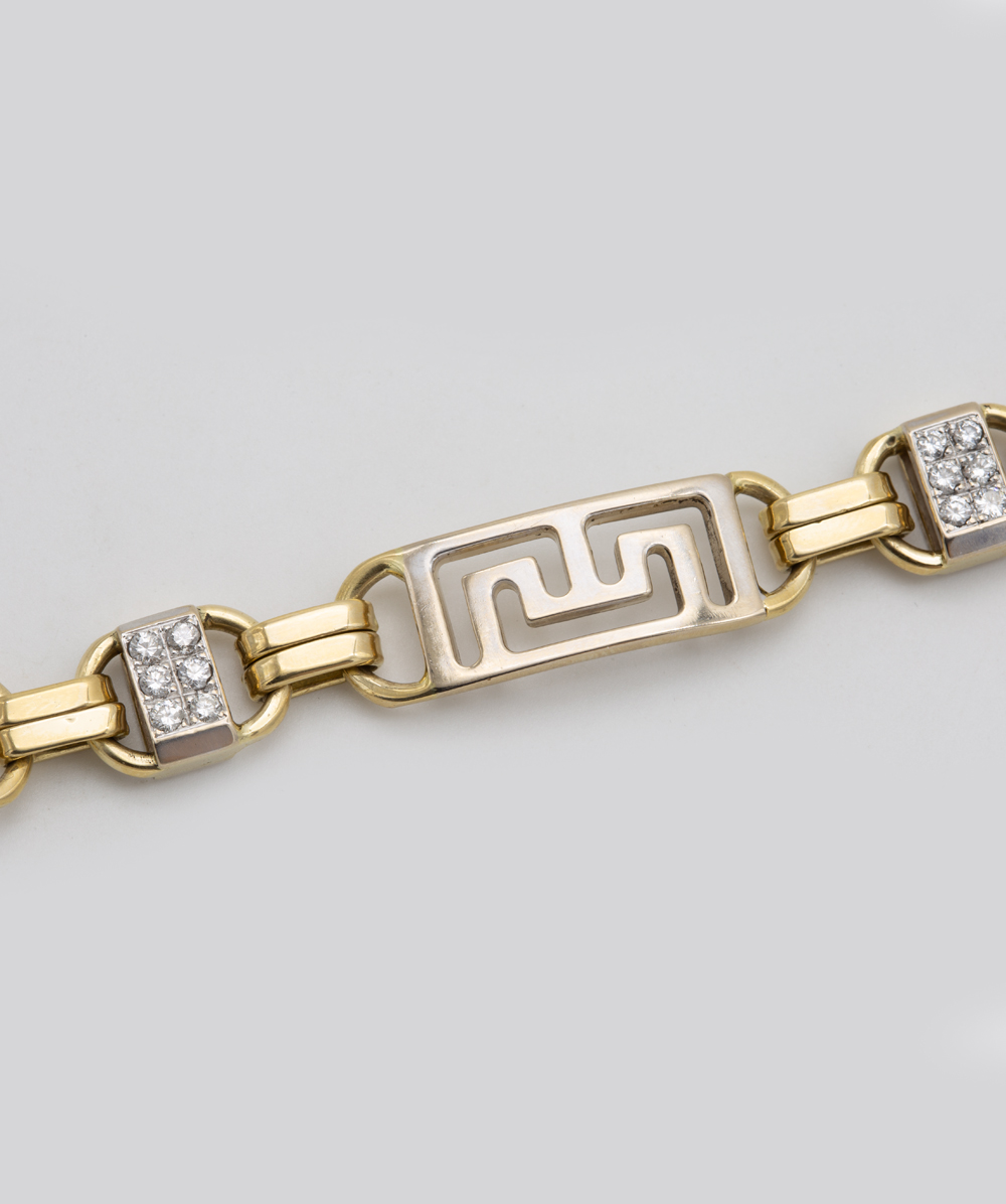 Armband mit Brillanten 750er Gold bicolor