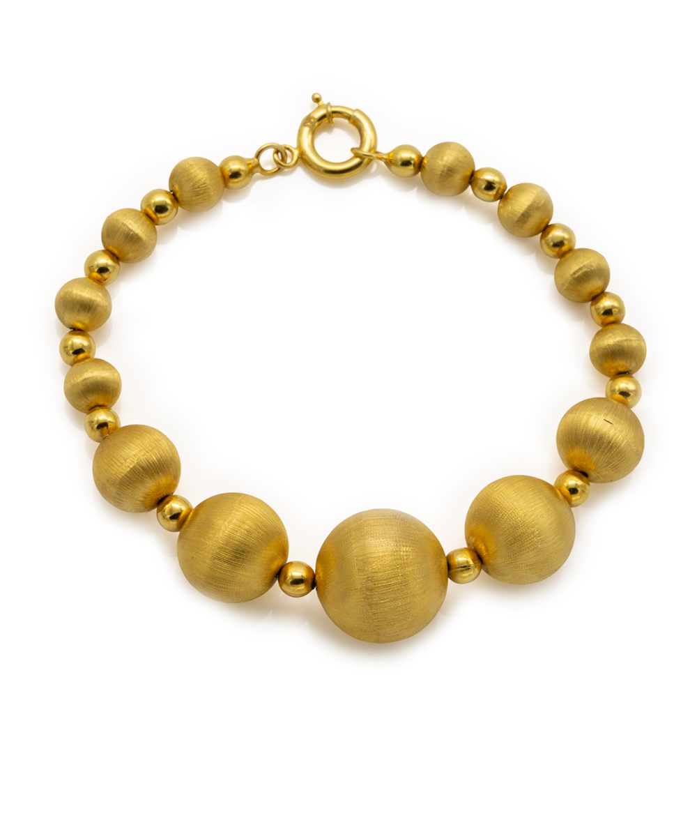 Armband mit Kugeln 585er Gelbgold