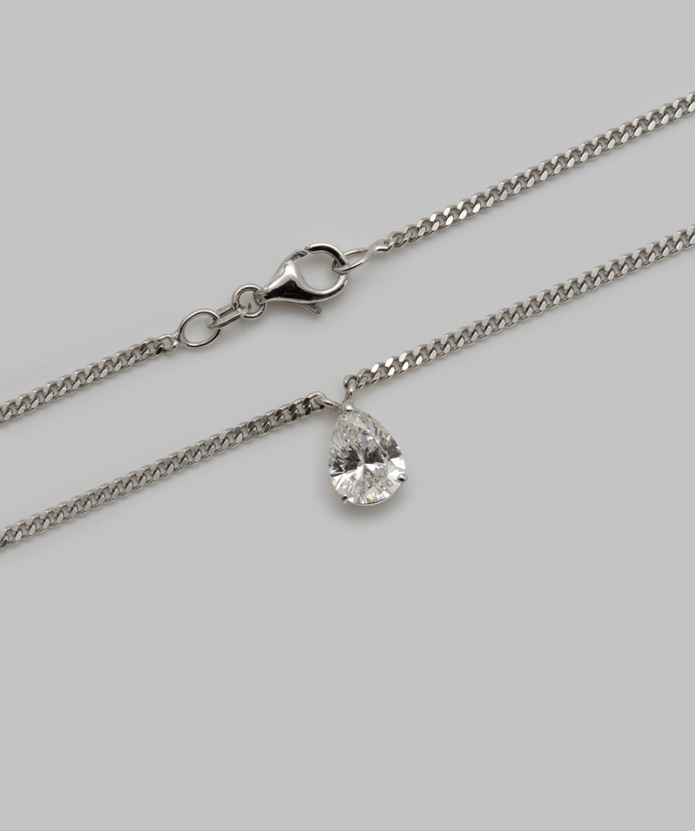 Collier mit Diamant 585er Weißgold