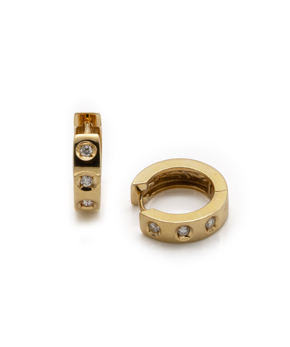 Creolen mit Zirkonia 585er Gelbgold