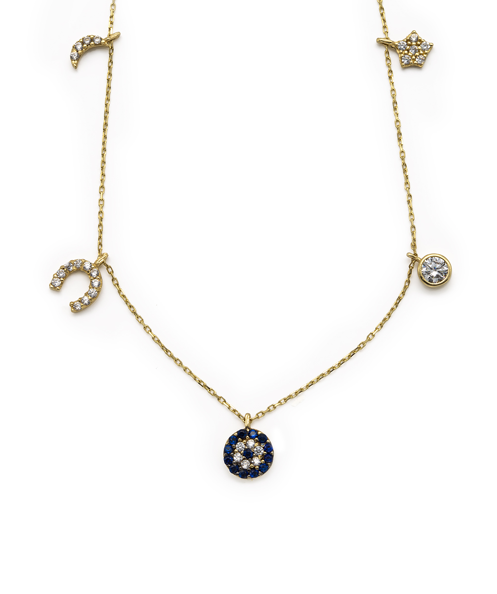 Kette mit Zirkonia 585er Gelbgold