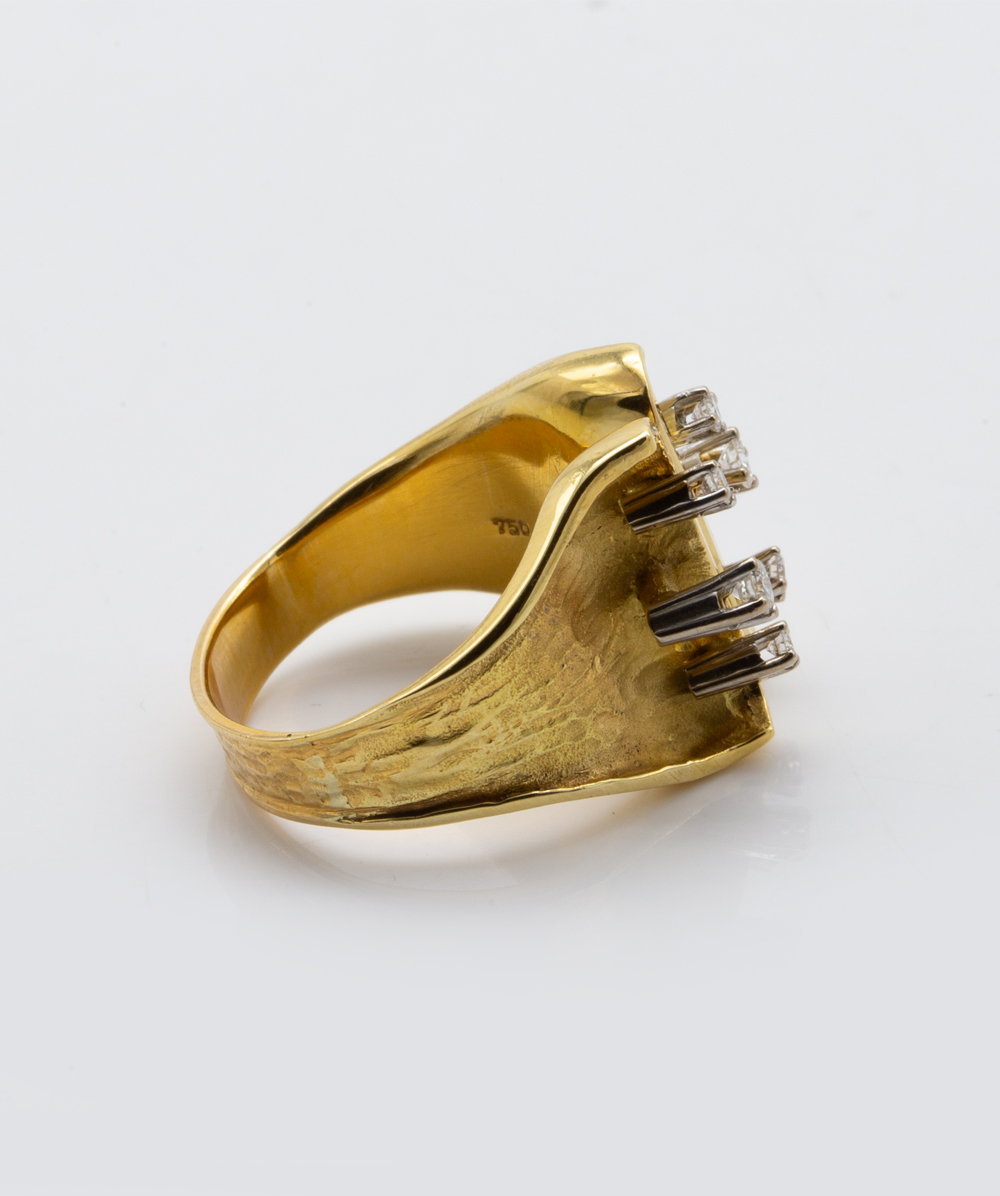 Ring mit Brillanten 750er Gelbgold