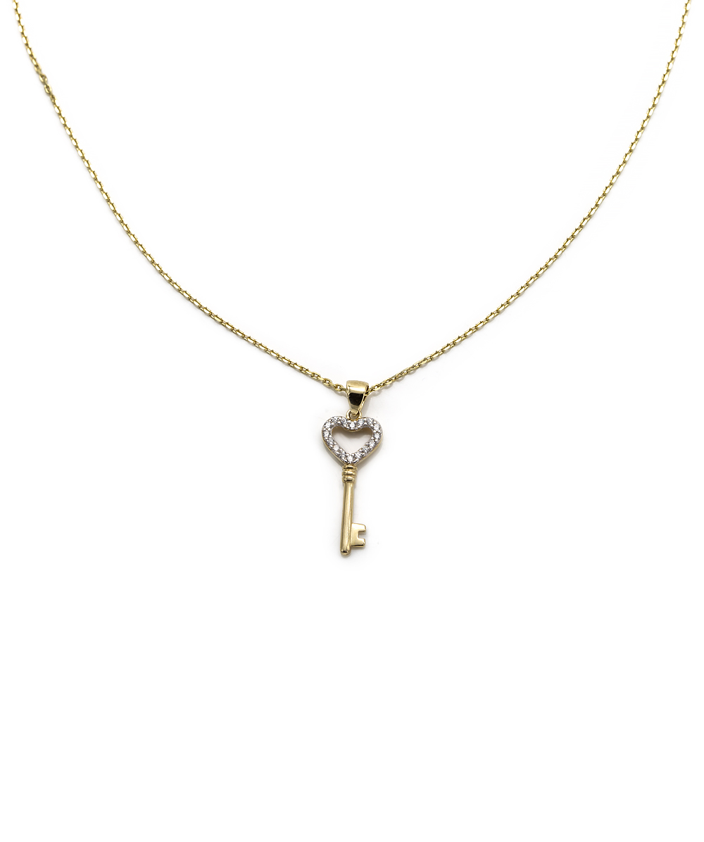 Kette mit Schlüsselanhänger 333er Gelbgold