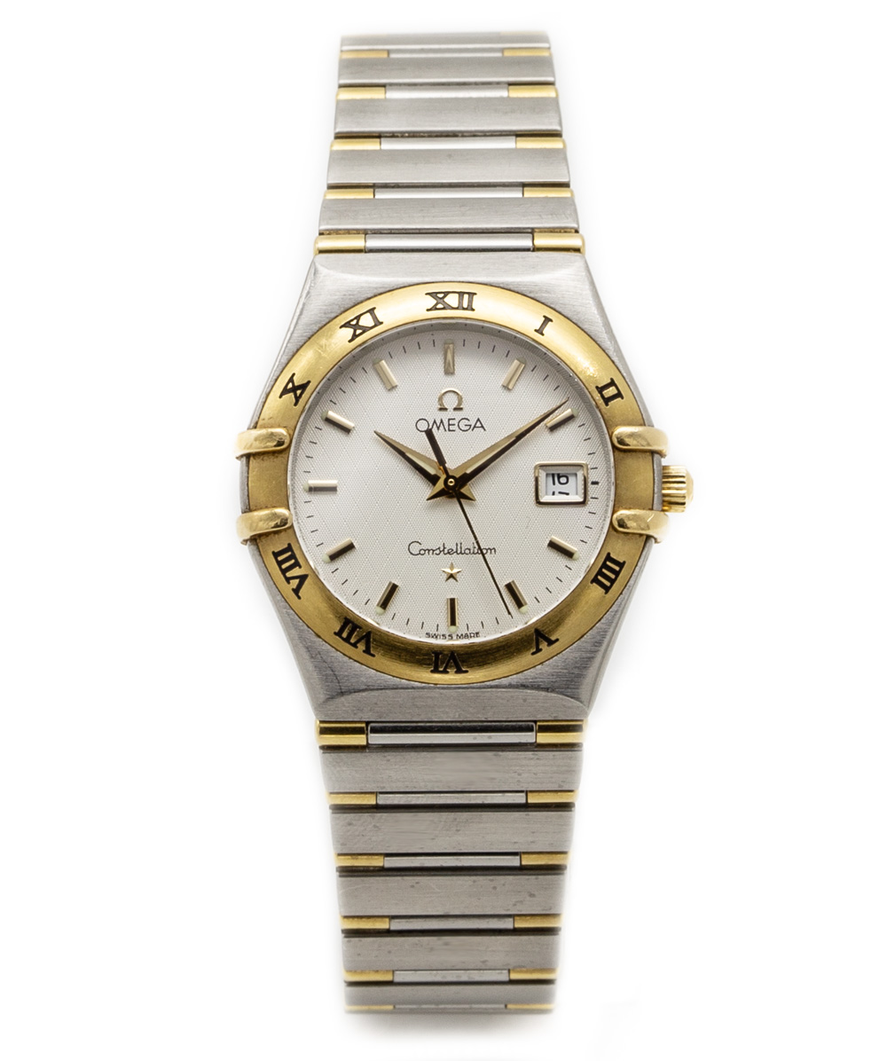 Omega Constellation Damenuhr Quarz 750er Geldgold