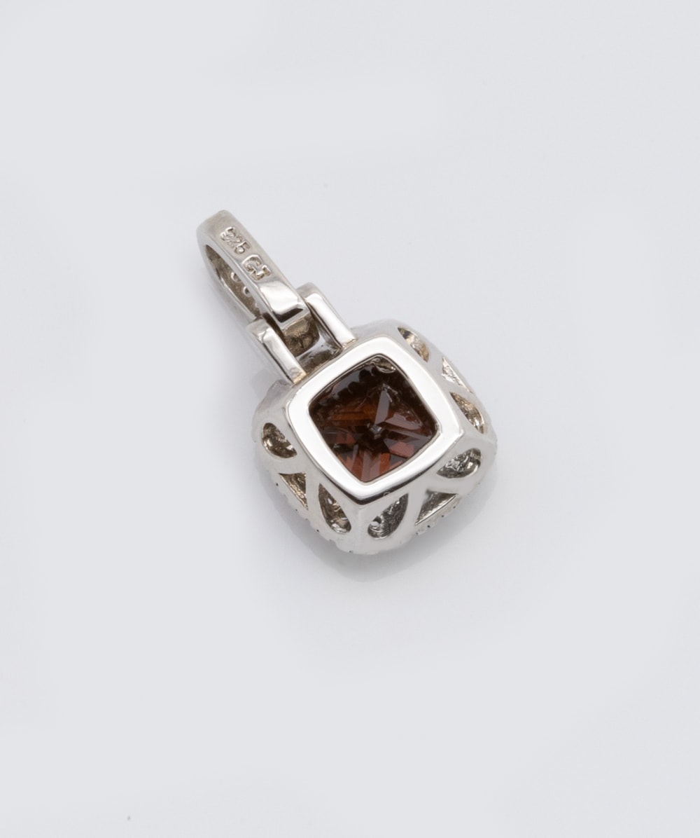 Zirkoniaanhänger mit Farbstein 925er Silber - Alternative View