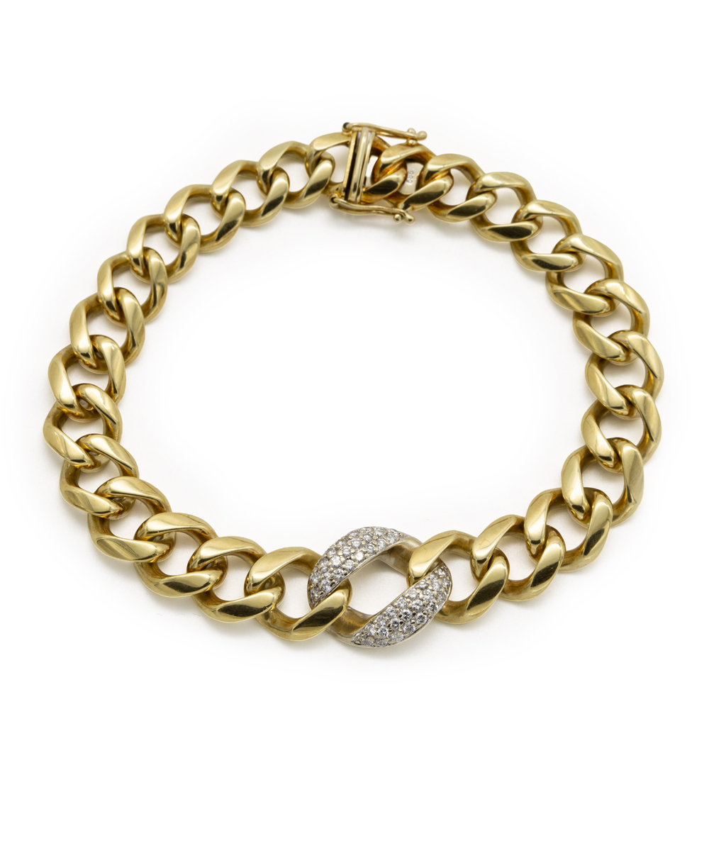 Armband mit Brillanten 585er Gold bicolor