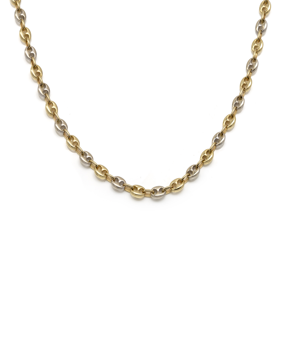 Bohnenkette 585er Gold bicolor