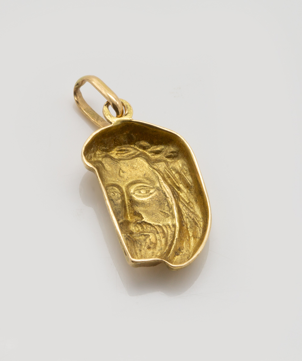 Anhänger Jesus 750er Gelbgold