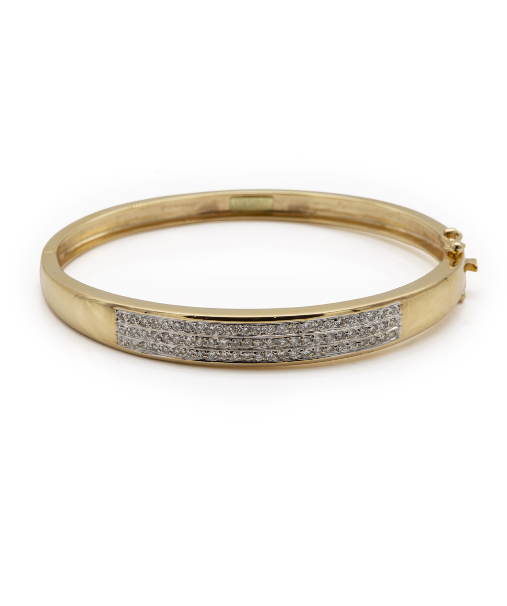Armreif mit Brillanten 585er Gold bicolor