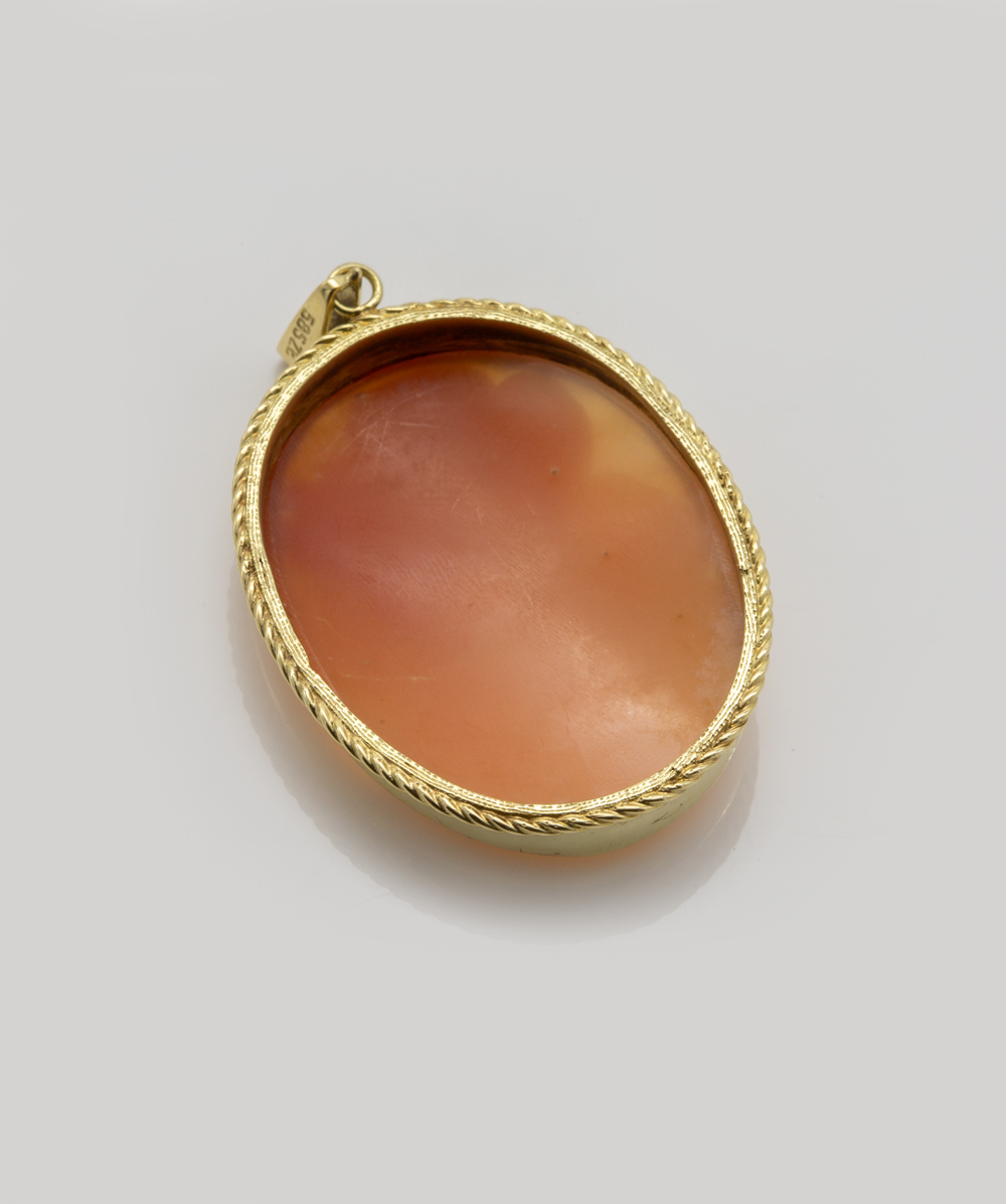 Anhänger mit Gemme 585er Gelbgold
