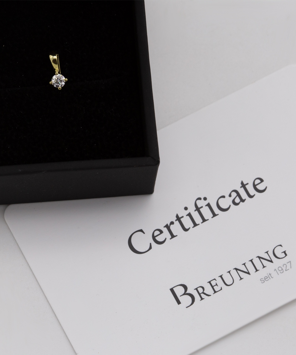 Anhänger Brillantsolitär 585er Gelbgold 