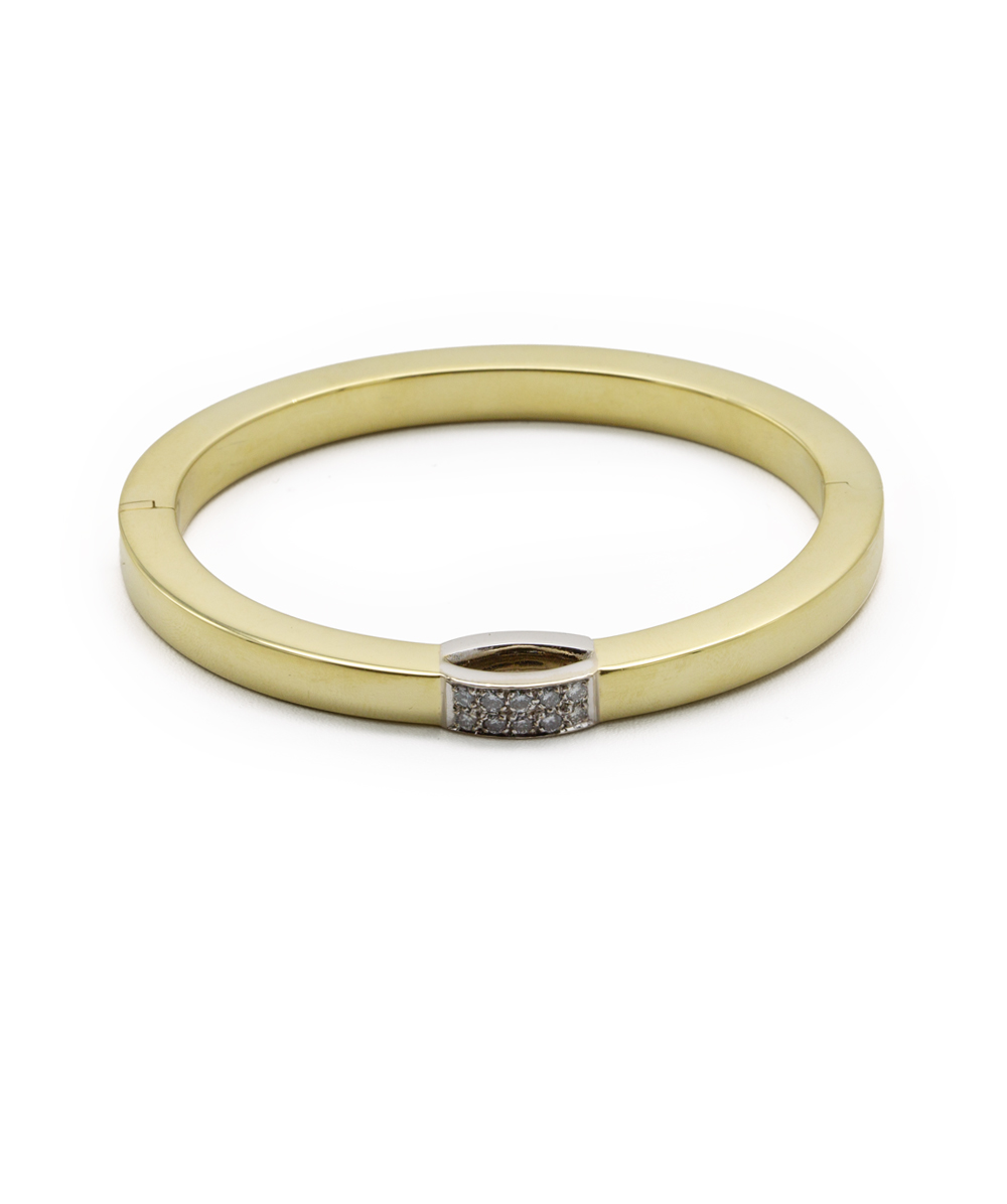Armreif mit Brillanten 585er Gold bicolor 