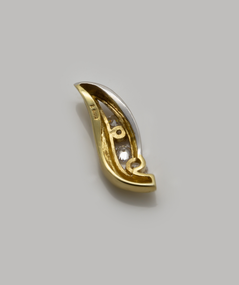 Anhänger mit Zirkonia 585er Gold bicolor