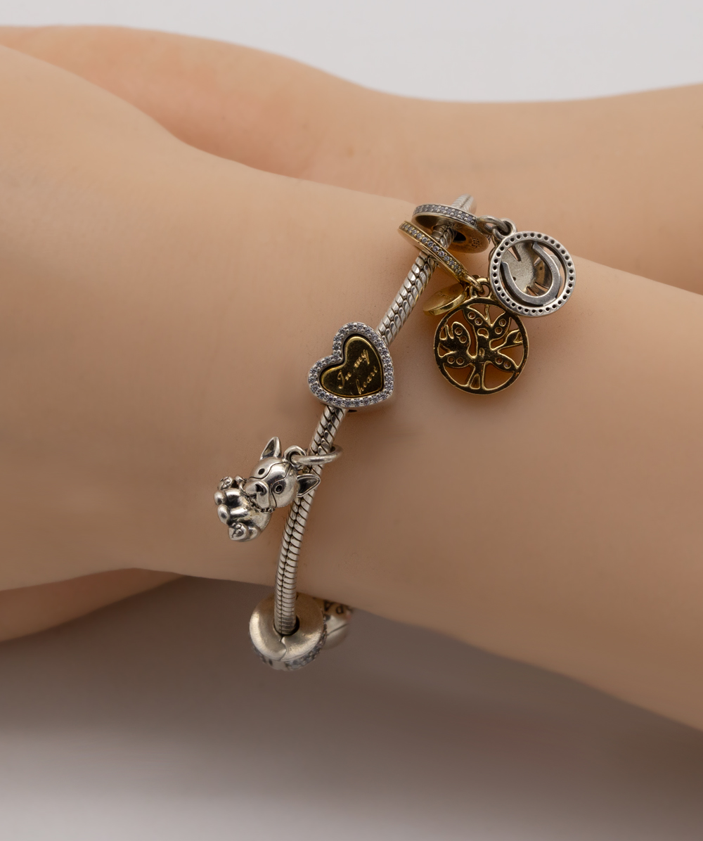 Armband von Pandora mit Charms 925er Silber