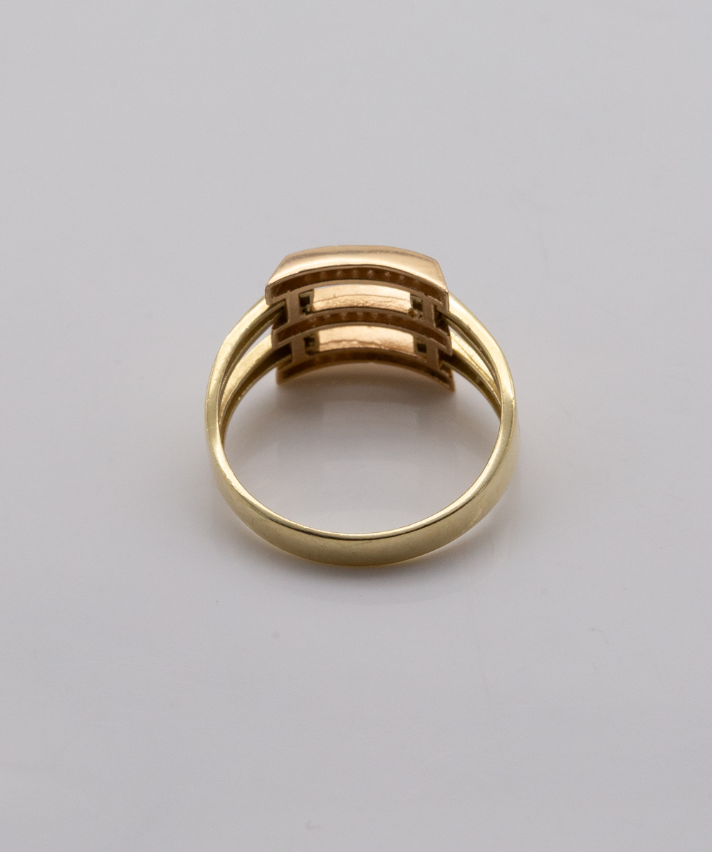 Ring mit Zirkonia 585er Gold tricolor