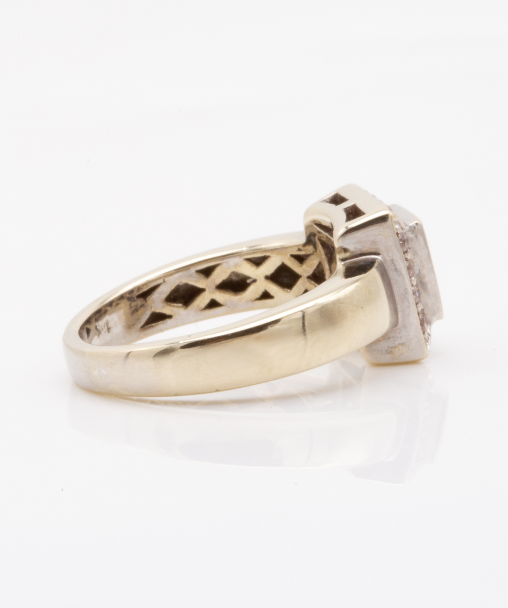 Ring mit Brillanten und Safir 750er Weißgold - Alternative View