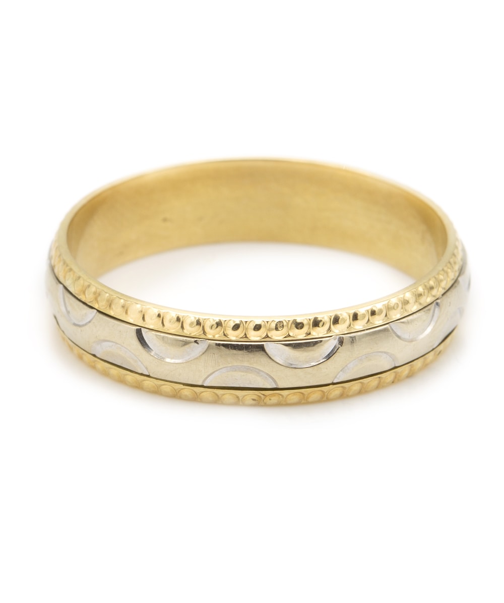Ring gemustert 585er Gold bicolor