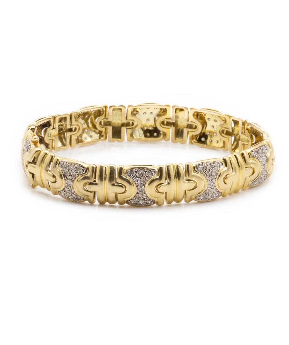 Armband mit Brillanten 585er Gold bicolor