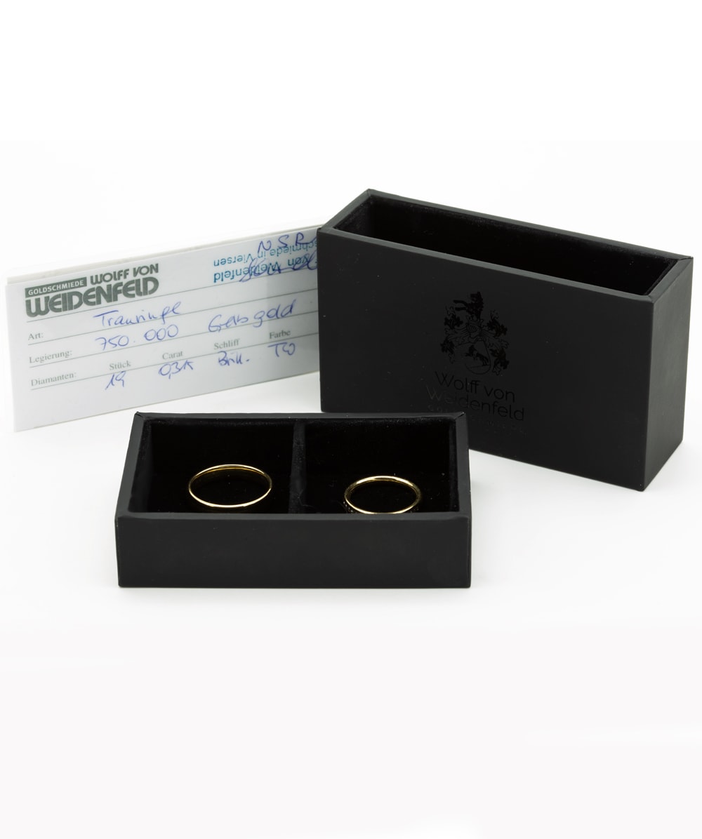 Trauringe mit Brillanten 750er Gelbgold