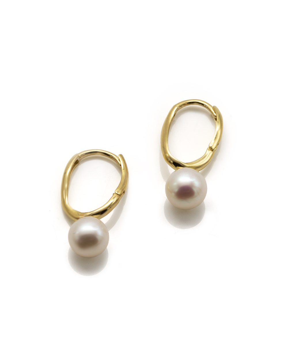 Creolen mit Perle 333er Gelbgold