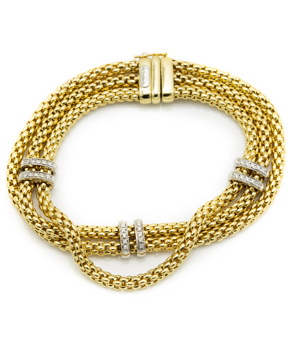 Armband "Fope" mit Brillanten 750er Gold bicolor