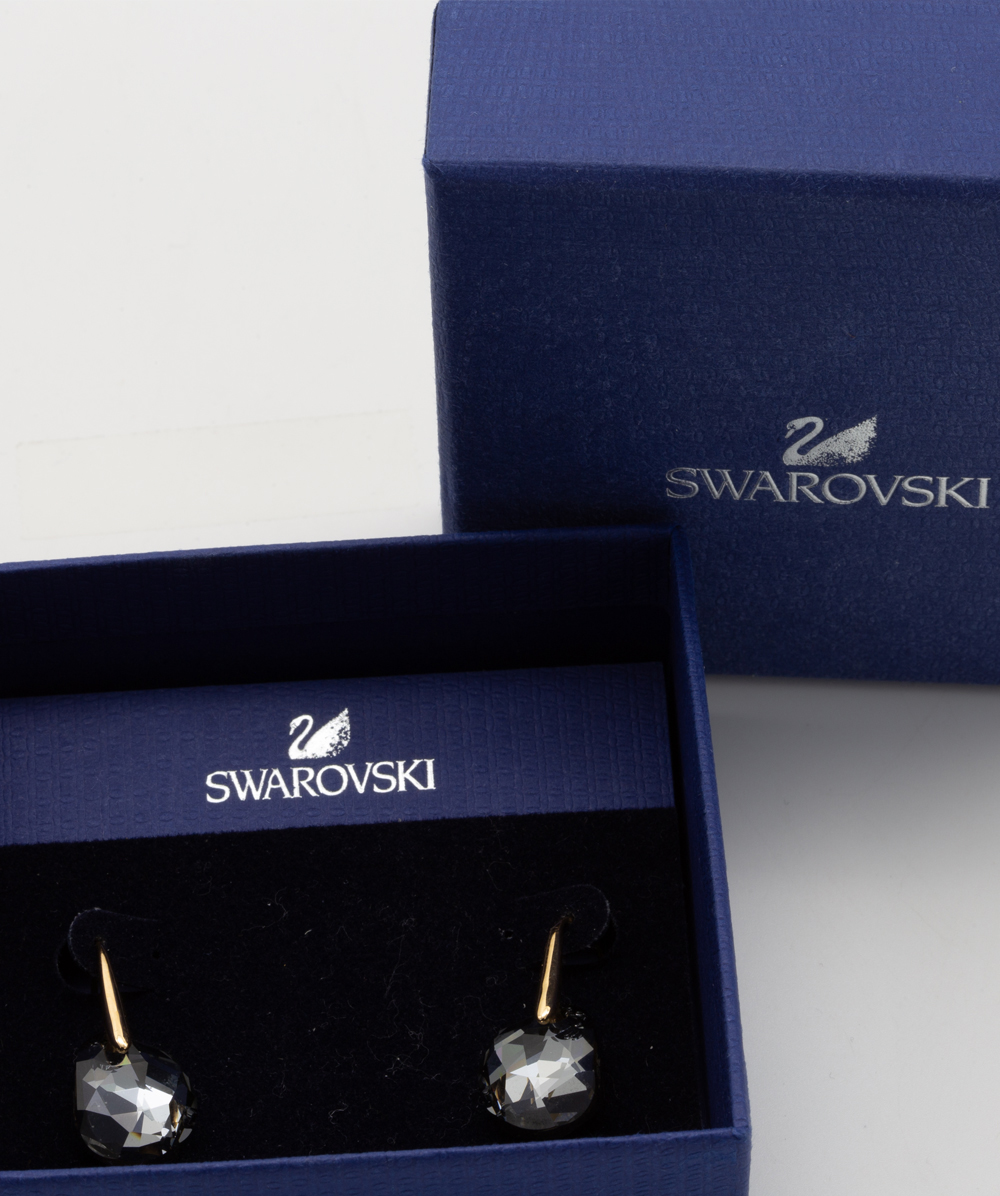 Ohrhänger Swarovski mit Farbstein Stahl vergoldet
