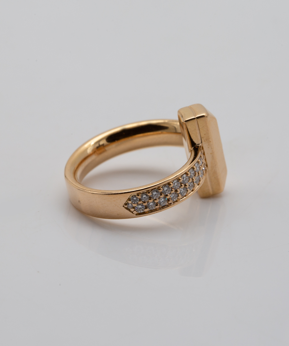 Brillantring Tiffany Co. T-One 750er Gold 