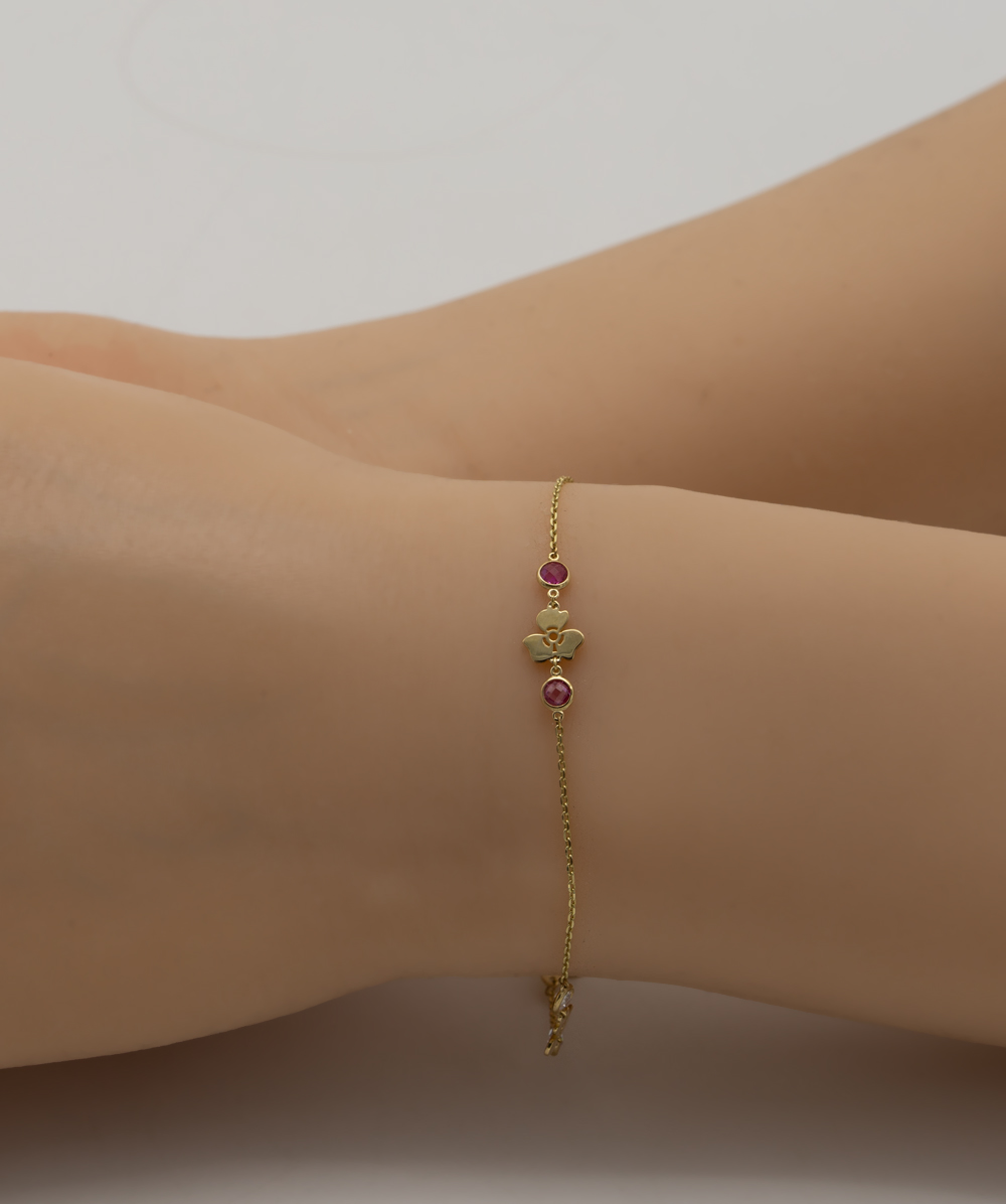Armband mit Zirkonia-Multicolor 333er Gelbgold - Alternative View