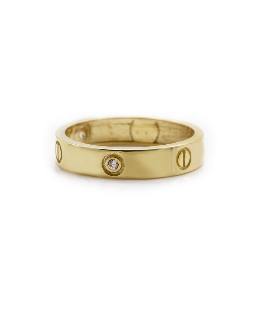 Ring mit Zirkonia 333er Gelbgold